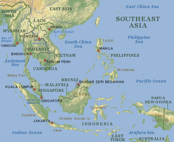 Map of Southeast Asia